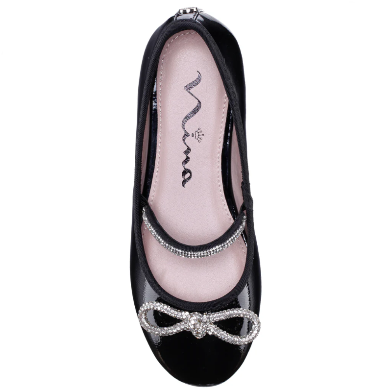 Kids’ Nina Kendalla - Toddler/Little Kid – Black Crinkle Patent
