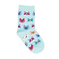 Kids' Socksmith Cat's Meow Cotton Crew Socks - 2-4 years - Blue