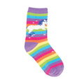 Kids' Socksmith Magical Unicorn Cotton Crew Socks - 4-7 years - Lavender
