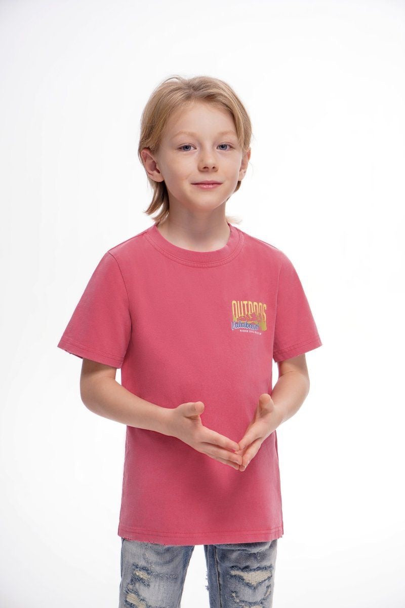 Kids The Outdoors Vintage Red Tee
