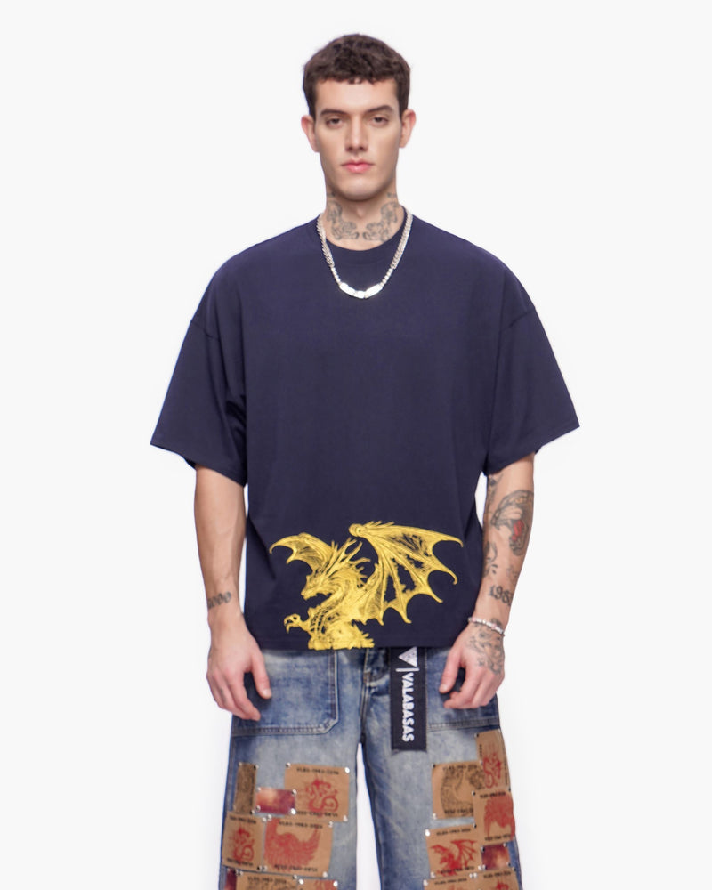 "KUNJI" TEE - NAVY