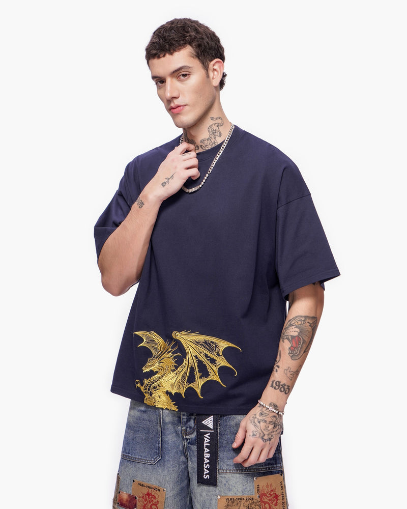 "KUNJI" TEE - NAVY