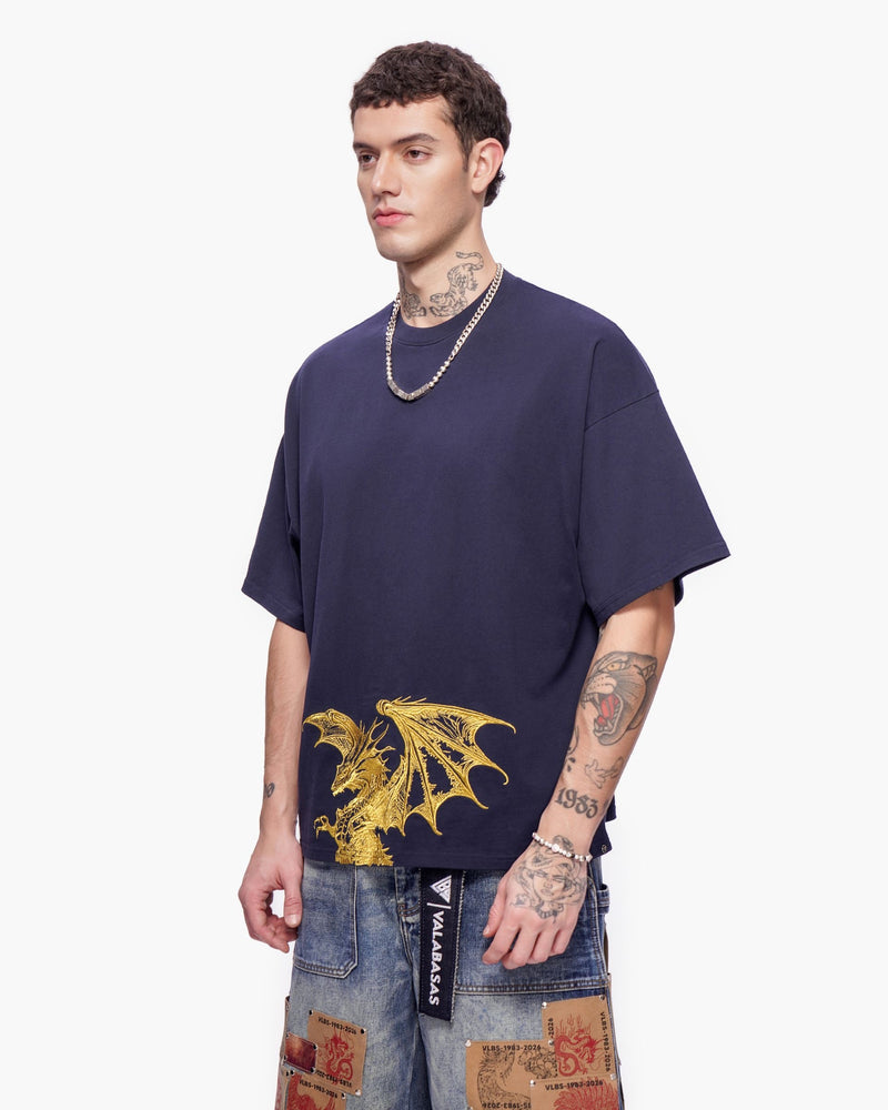 "KUNJI" TEE - NAVY