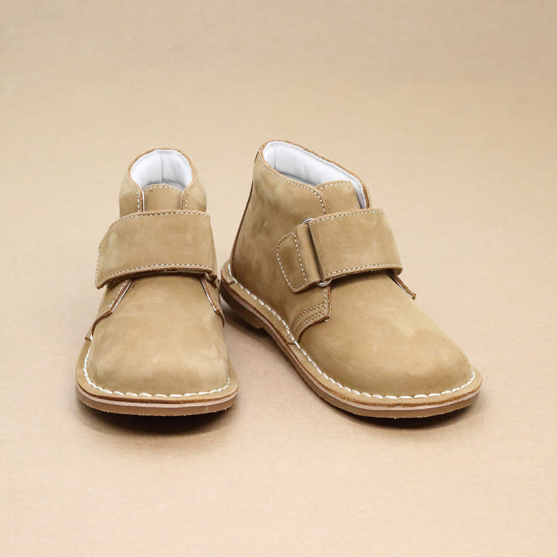 L'Amour Boys Nubuck Khaki Ankle Desert Boots