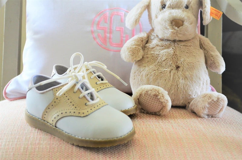 L'Amour Boys Beige Saddle Oxford Dress Shoes - Petitfoot.com