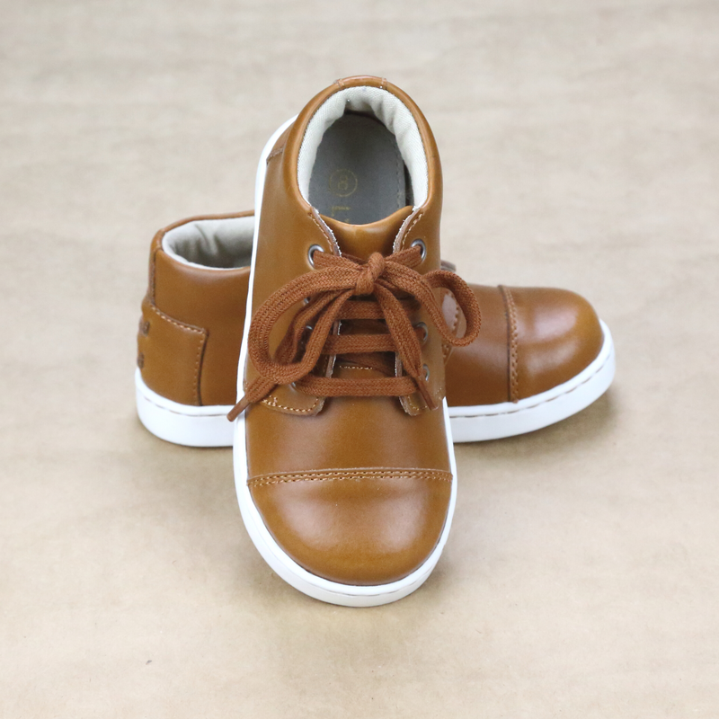 Toddler Boys Evan Mid Top Leather Leather Lace Up Boot - Petitfoot.com