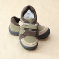 L'Amour Boys Khaki Sporty Double Strap Sneaker - Petitfoot.com