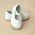 L'Amour Girls White Classic Stitch Down Mary Jane - Petitfoot.com