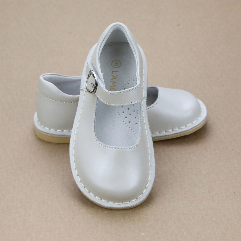 L'Amour Girls Light Stone Classic Stitch Down Mary Jane - Petitfoot.com