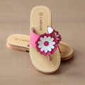 L'Amour Girls Fuchsia Gerbera Daisy Thong Sandal