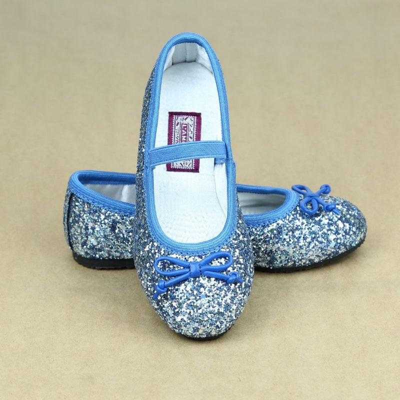 L'Amour Girls Glitter Ballet Flats