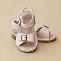 L'Amour Girls Olivia Pink Stitch Down Buckled Strap Sandal - Petitfoot.com