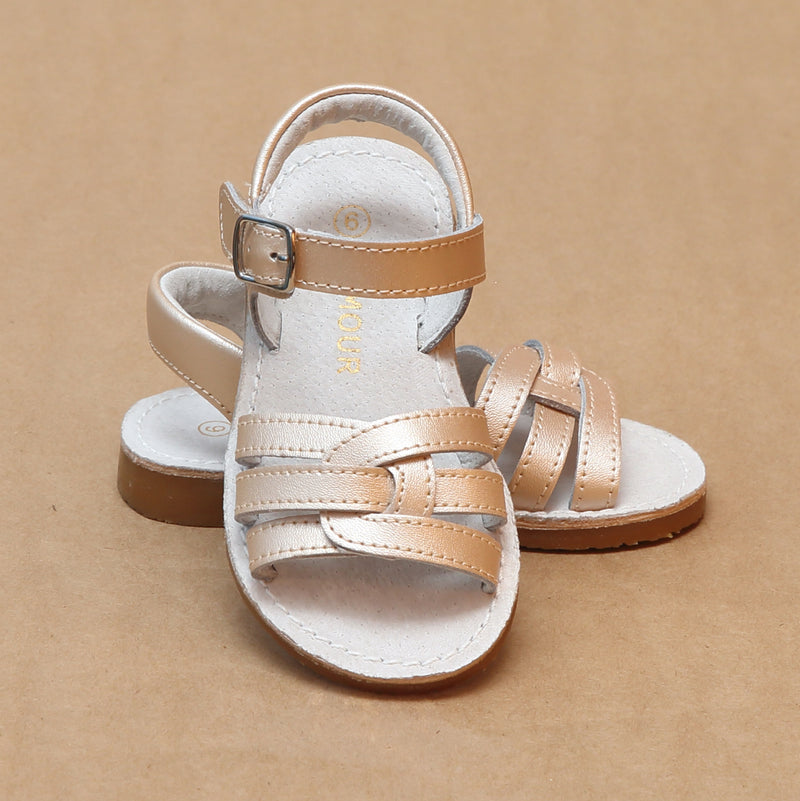 L'Amour Girls Peyton Braided Loop Sandal