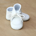 L'Amour Infant Boys White Leather Boot Crib Shoe - Petitfoot.com