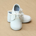 Angel Baby Lacey Girls Scalloped Lace Up White Bootie Shoe - Petitfoot.com
