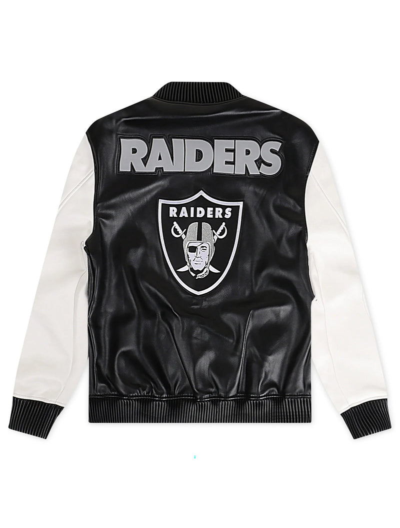 LAS VEGAS RAIDERS CITY SIGNATURE M LEATHER VARSITY JACKET