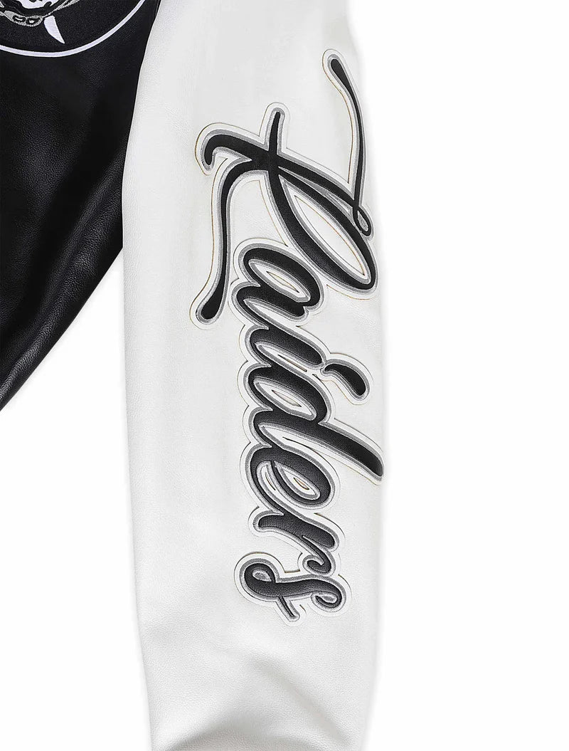 LAS VEGAS RAIDERS CITY SIGNATURE M LEATHER VARSITY JACKET