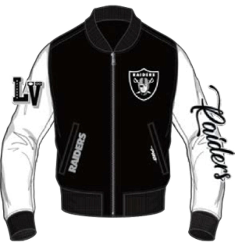 LAS VEGAS RAIDERS CITY SIGNATURE M LEATHER VARSITY JACKET