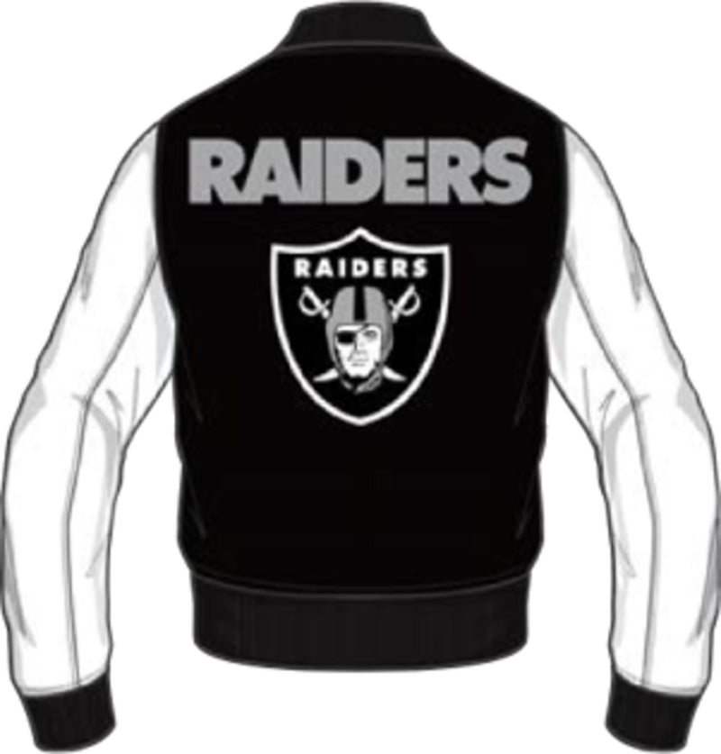 LAS VEGAS RAIDERS CITY SIGNATURE M LEATHER VARSITY JACKET