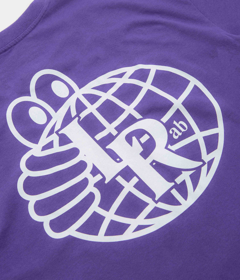 Last Resort AB Atlas Monogram T-Shirt in Heliotrope and White