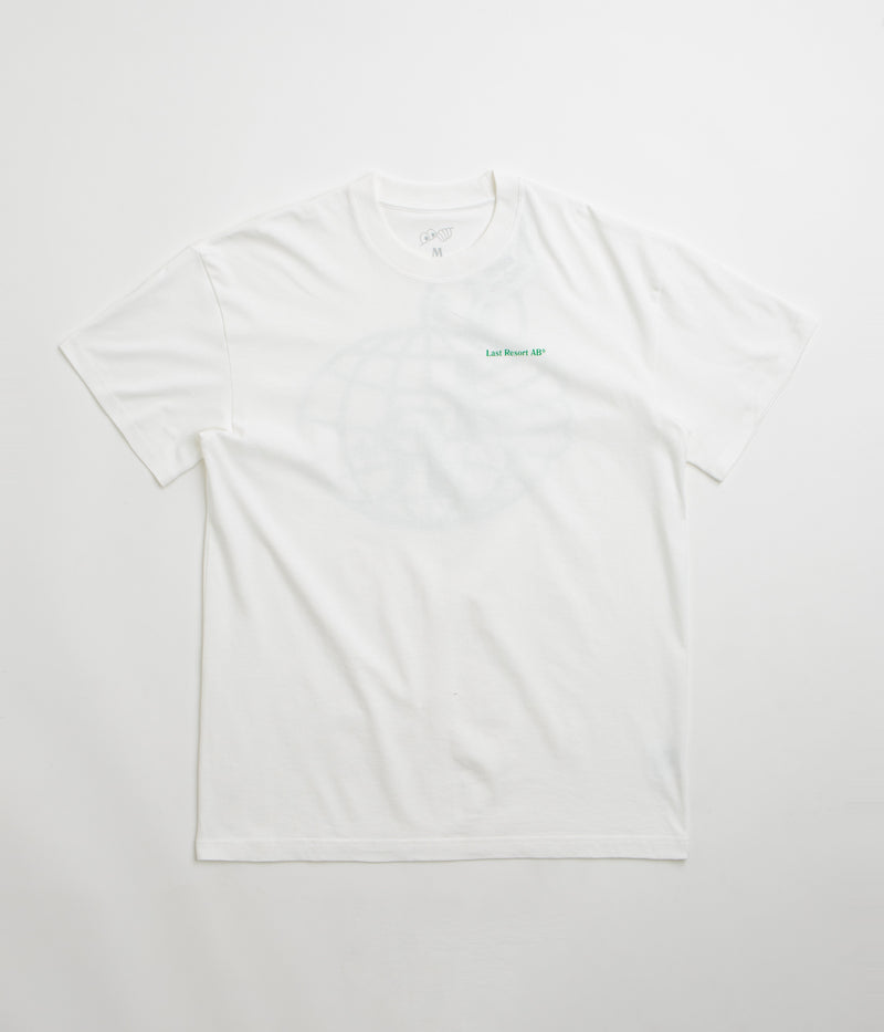 Last Resort AB Atlas Monogram T-Shirt in White and Kelly Green