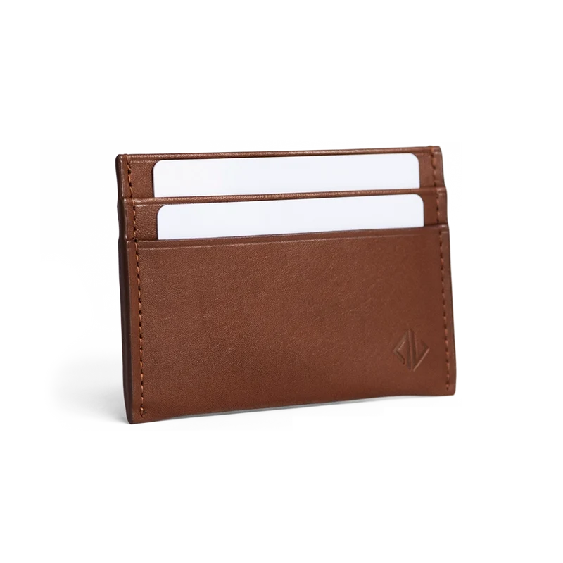 Full-Grain Leather Wallet in Chestnut 3/4 view