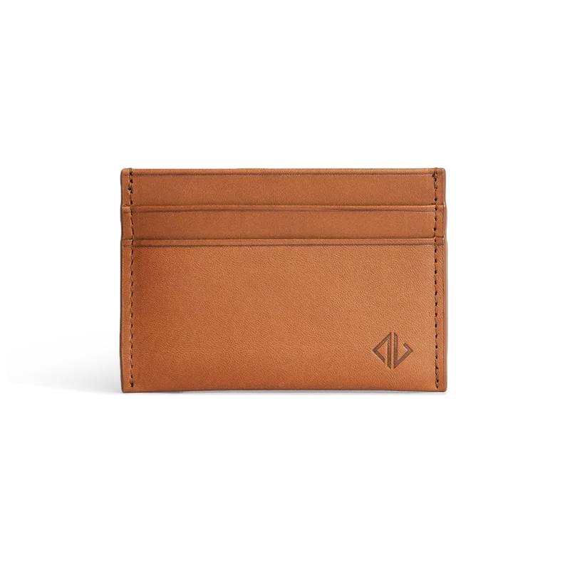 Full-Grain Leather Wallet in Honey front view