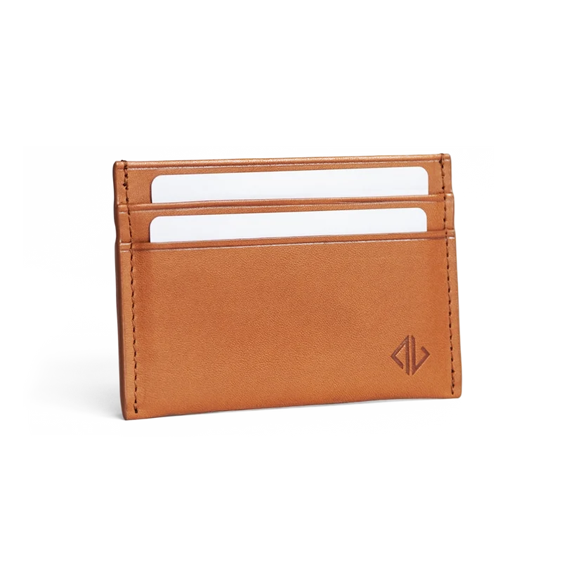 Full-Grain Leather Wallet in Honey 3/4 view