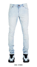 LIGHT DISTRESSED WASHED DENIM