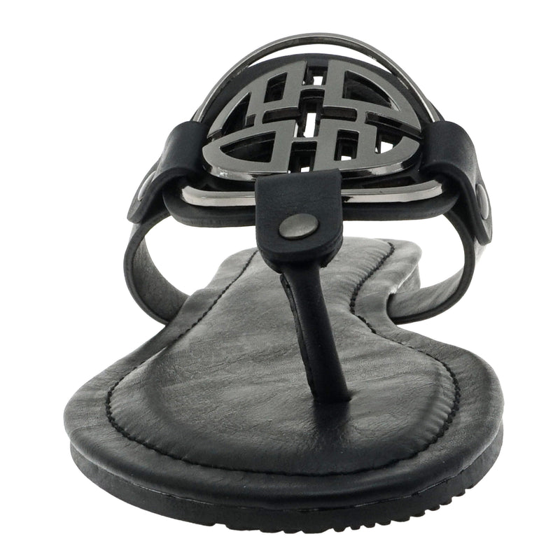Limit-24 (21024) - Pierre Dumas Vegan Leather Flat Thong Sandal - ShoeFad