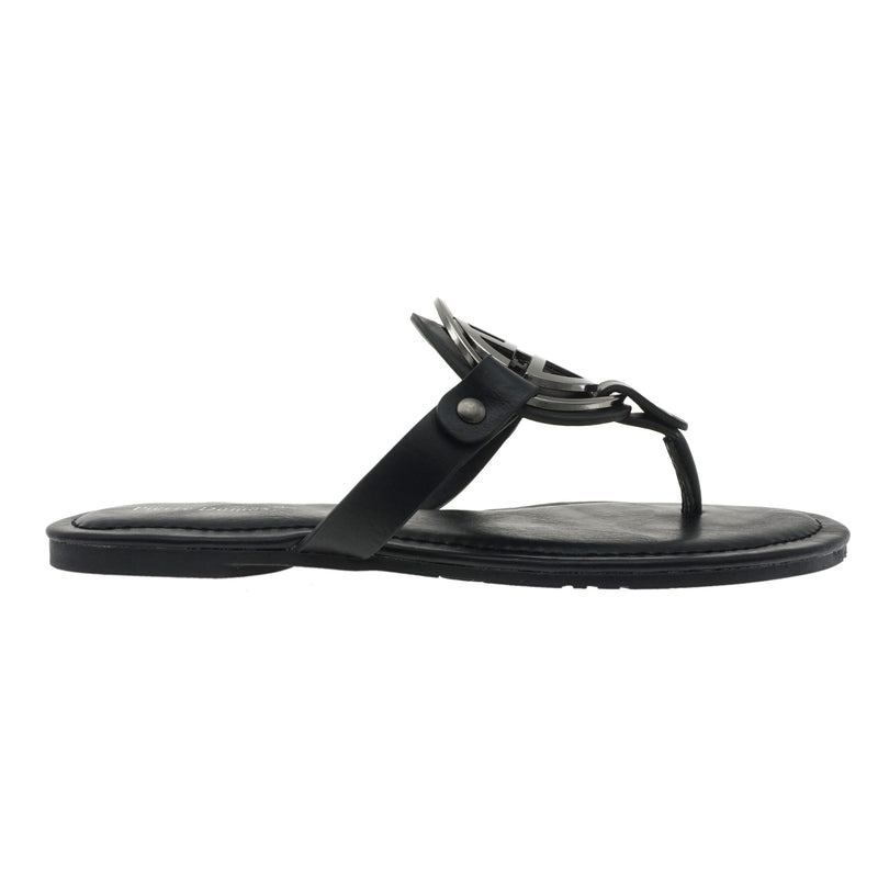 Limit-24 (21024) - Pierre Dumas Vegan Leather Flat Thong Sandal - ShoeFad