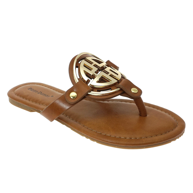 Limit-24 (21024) - Pierre Dumas Vegan Leather Flat Thong Sandal - ShoeFad