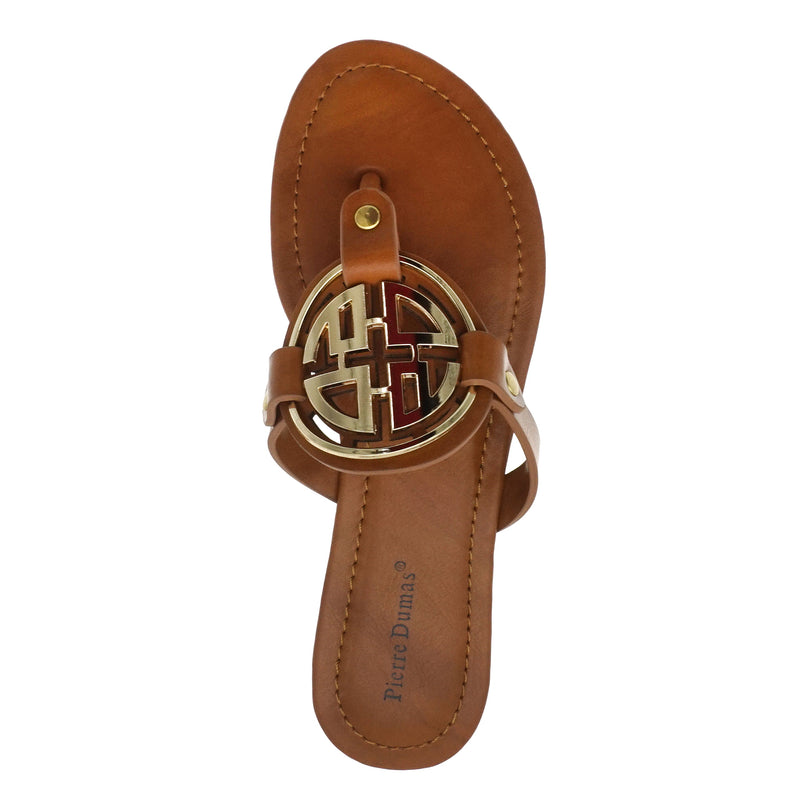 Limit-24 (21024) - Pierre Dumas Vegan Leather Flat Thong Sandal - ShoeFad