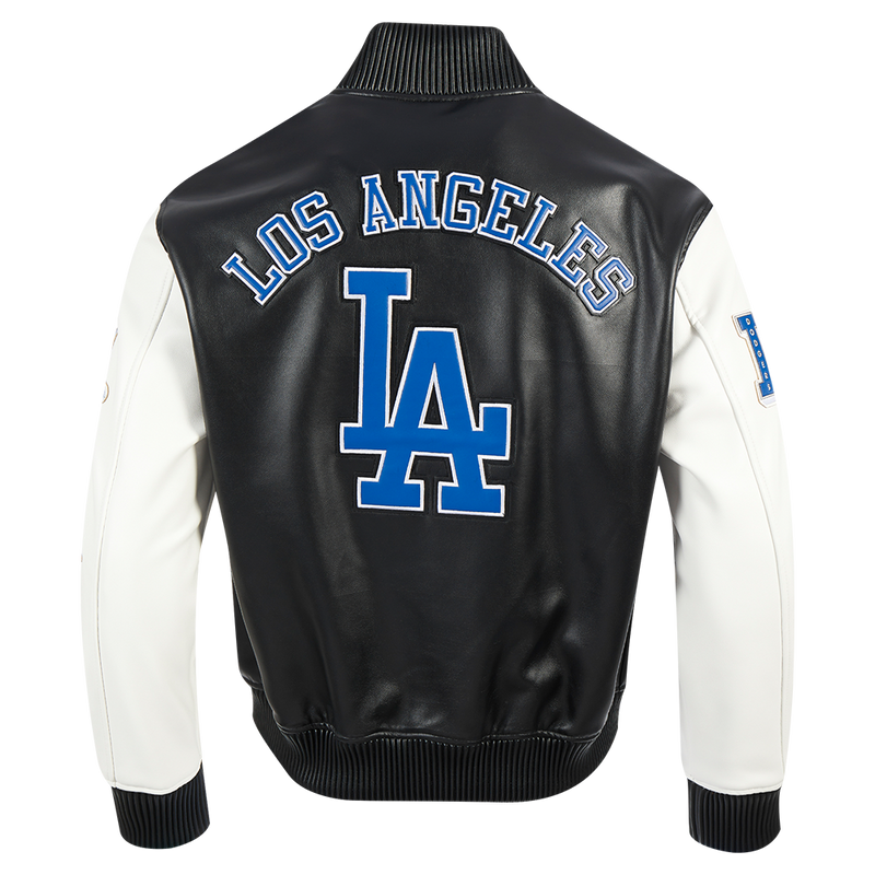 LOS ANGELES DODGERS CITY SIGNATURE M LEATHER VARSITY JACKET