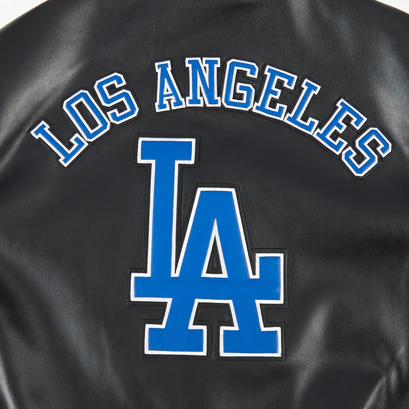LOS ANGELES DODGERS CITY SIGNATURE M LEATHER VARSITY JACKET