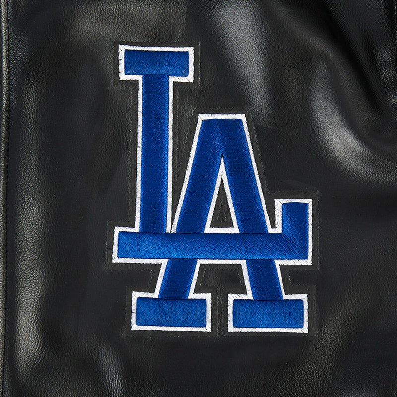 LOS ANGELES DODGERS CITY SIGNATURE M LEATHER VARSITY JACKET