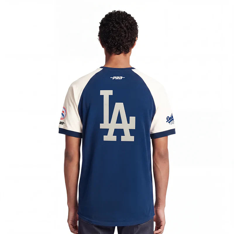 LOS ANGELES DODGERS FIRST TEAM M DBL KNIT SS RAGLAN