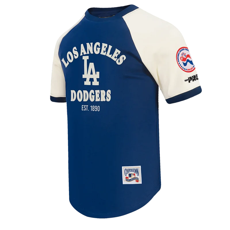LOS ANGELES DODGERS FIRST TEAM M DBL KNIT SS RAGLAN