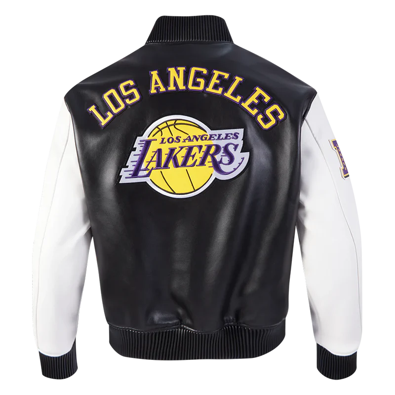 LOS ANGELES LAKERS CITY SIGNATURE M LEATHER VARSITY JACKET