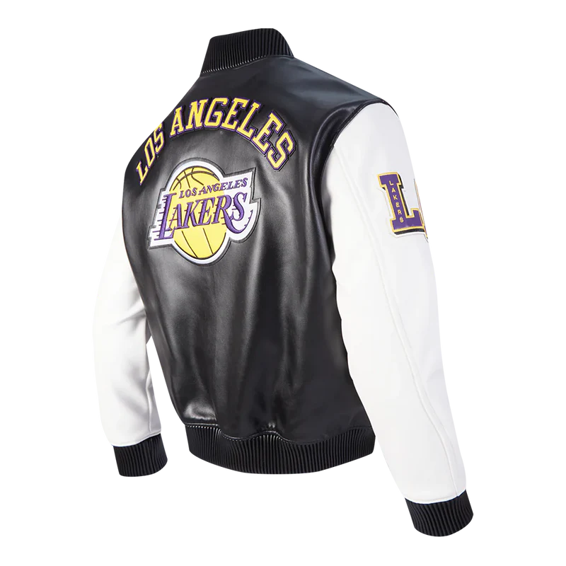 LOS ANGELES LAKERS CITY SIGNATURE M LEATHER VARSITY JACKET