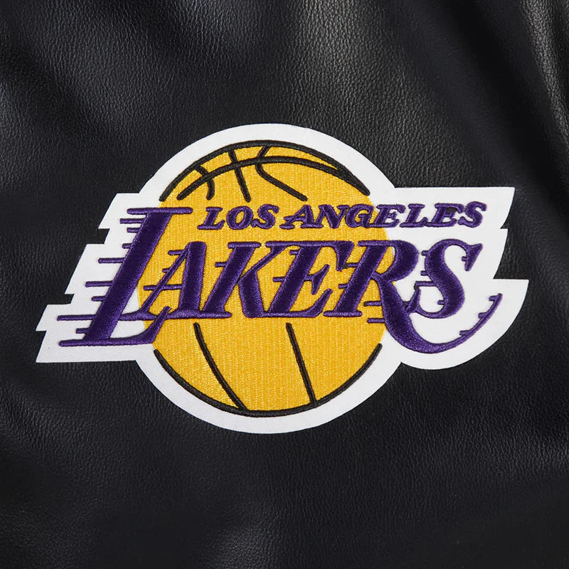 LOS ANGELES LAKERS CITY SIGNATURE M LEATHER VARSITY JACKET
