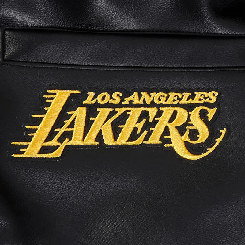 LOS ANGELES LAKERS CITY SIGNATURE M LEATHER VARSITY JACKET