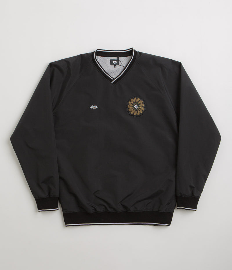 Magenta Tres Tech V Neck Sweatshirt in Black
