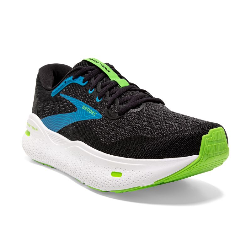 Men’s Brooks Ghost Max – Black/Atomic Blue