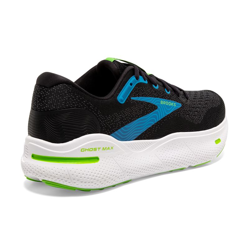 Men’s Brooks Ghost Max – Black/Atomic Blue