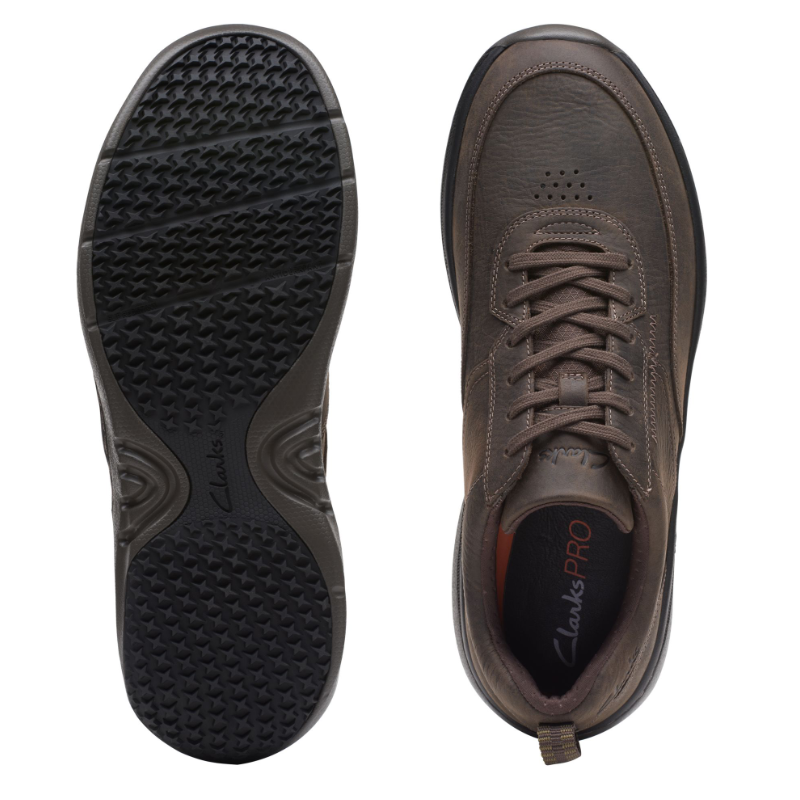 Men’s Clarks ClarksPro Lace – Dark Brown Tumbled