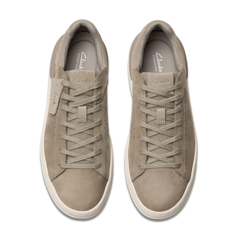 Men's Clarks Courtlite 2 Run - Grey Nubuck