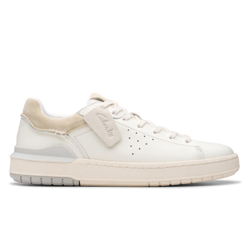 Men's Clarks Courtlite 2 Run - White Leather