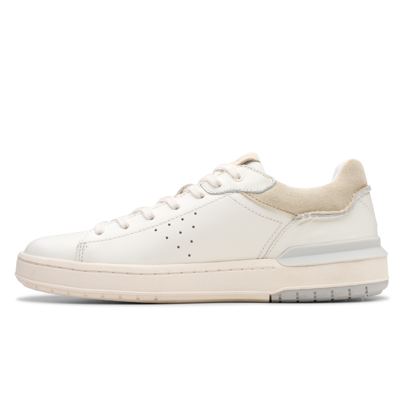 Men's Clarks Courtlite 2 Run - White Leather