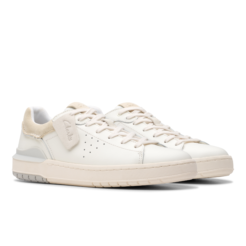 Men's Clarks Courtlite 2 Run - White Leather